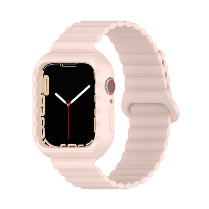 [18 colors available] Magnetic case integrated silicone band [Apple Watch]