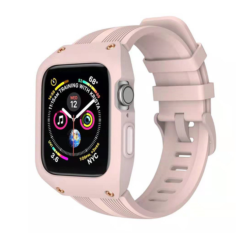 [All 5 colors available with integrated case] Active Guard Silicone Band [Apple Watch]