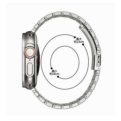 【人気のチタン】クラシックチタンシルバーバンド【アップルウォッチ】