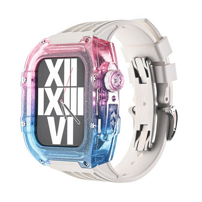 [6 colors available] Gradient crystal case integrated band [Apple Watch]