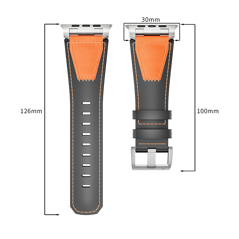 【全2色】デュアルトーンモダンレザーバンド【アップルウォッチ】