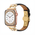 [Brilliant Design] Metal Leather Blend Band [Apple Watch]