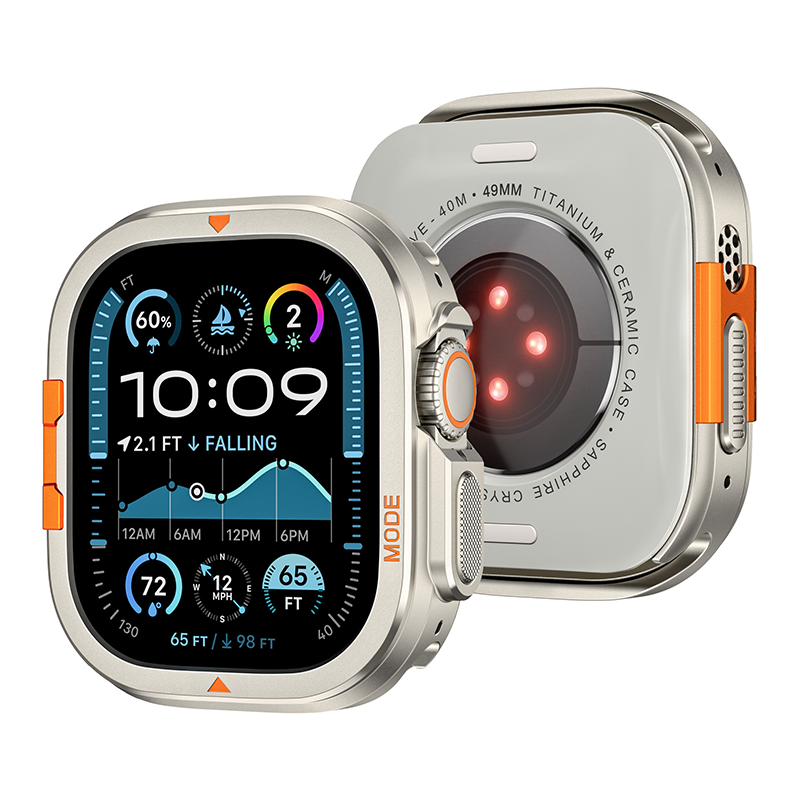 [Glass-free double-sided protection] Mountain Gear Titanium Frame [Apple Watch]