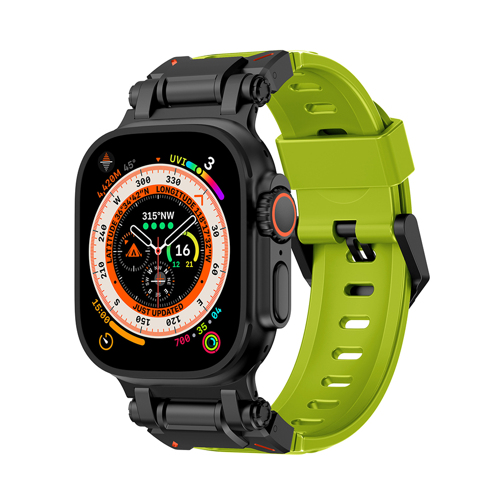 【レアカラー登場】ハイブリッドメタルラバーバンド【アップルウォッチ】