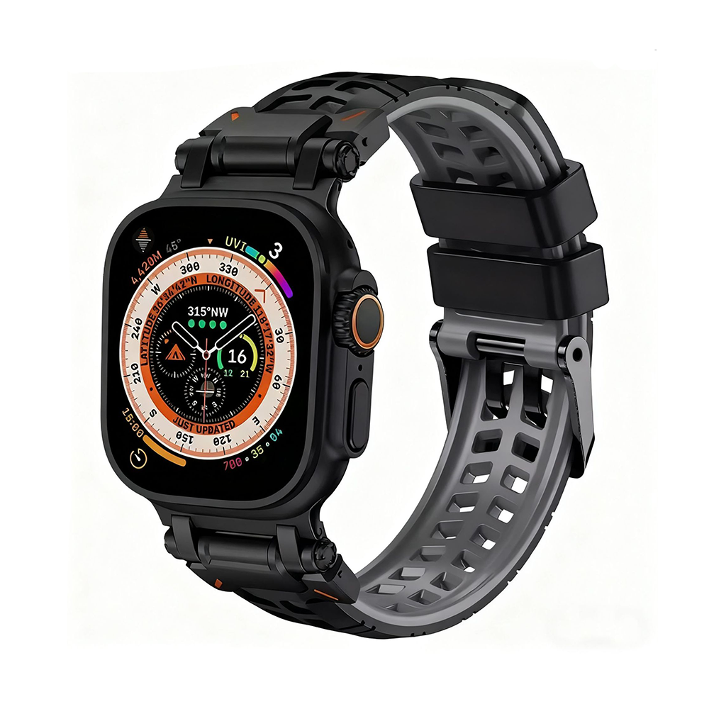 【通気性抜群】ダブルホールシリコンバンド【アップルウォッチ】