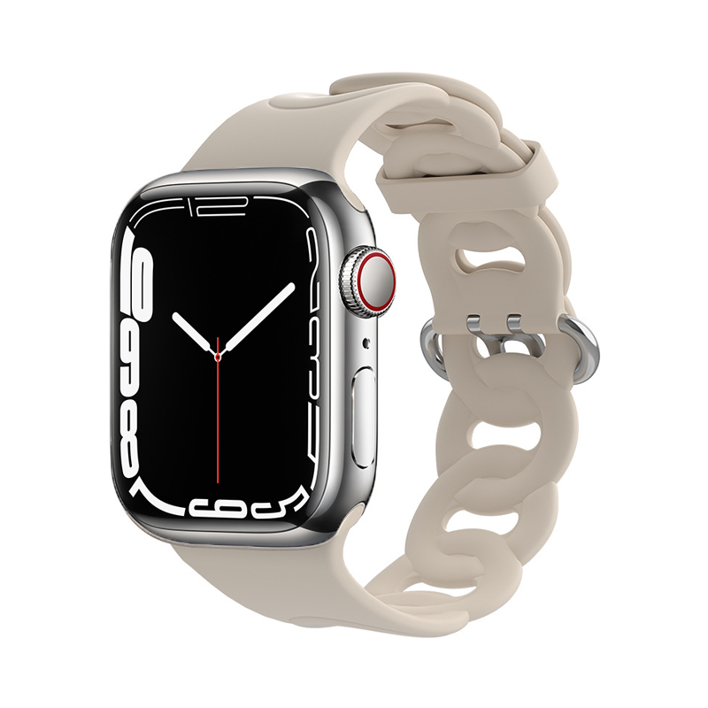 【個性派スタイル】リングホールシリコンバンド【アップルウォッチ】