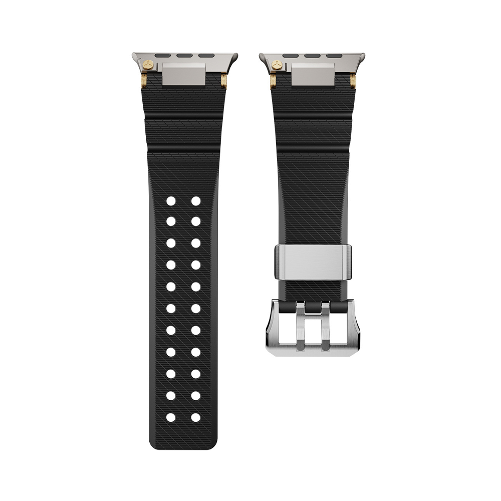 [Latest Model] Metal Gear Silicone Band [Apple Watch]