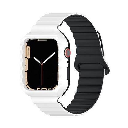 [18 colors available] Magnetic case integrated silicone band [Apple Watch]