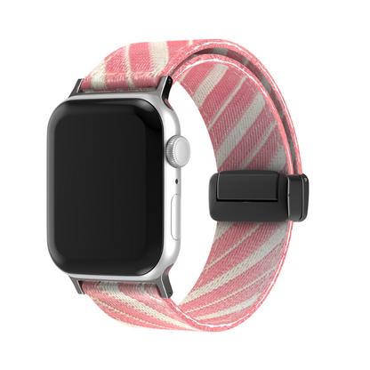 [10 colors available] Striped magnetic nylon band [Apple Watch]