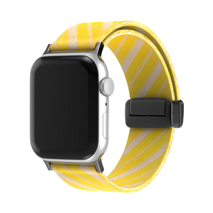 [10 colors available] Striped magnetic nylon band [Apple Watch]