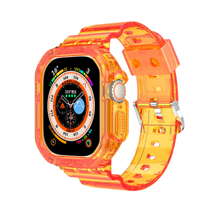 [4 colors available] Clear TPU case integrated band [Apple Watch]