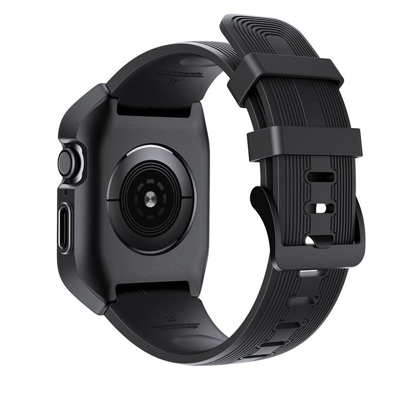 [All 5 colors available with integrated case] Active Guard Silicone Band [Apple Watch]