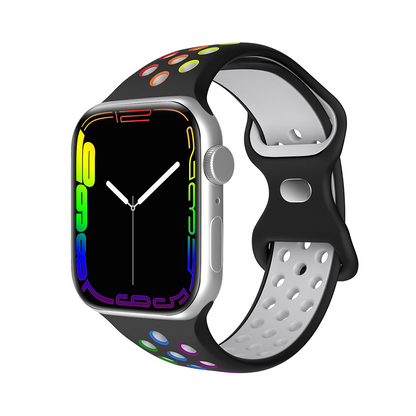 [12 colors available] Bicolor silicone sport band [Apple Watch]