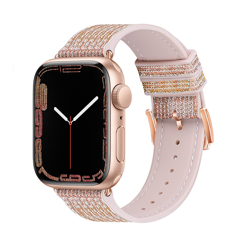 [10 colors available] Glitter color silicone leather band [Apple Watch]