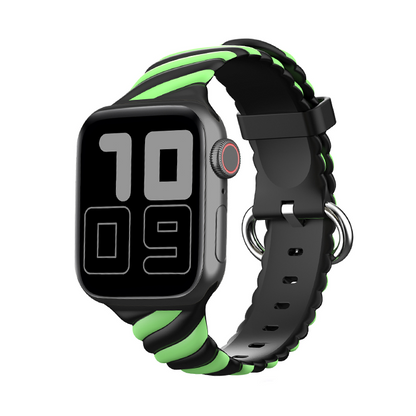 [10 colors available] 2-color twisted silicone band [Apple Watch]