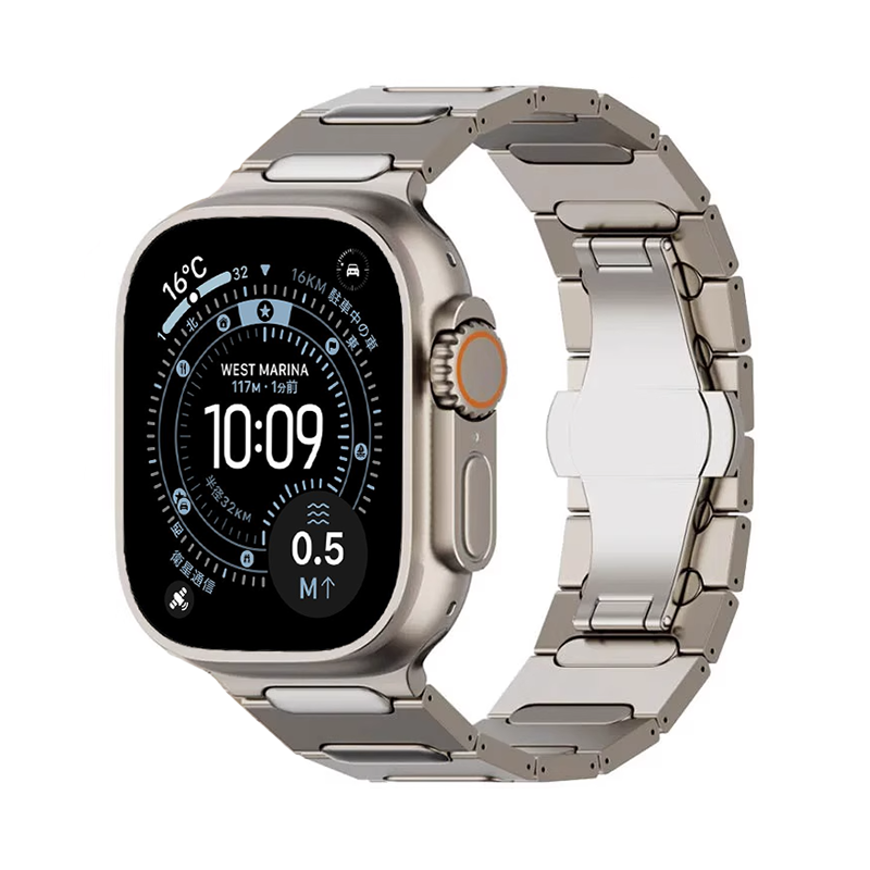 【圧倒的存在感】サークルリンクチタンバンド【アップルウォッチ】