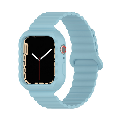 [18 colors available] Magnetic case integrated silicone band [Apple Watch]