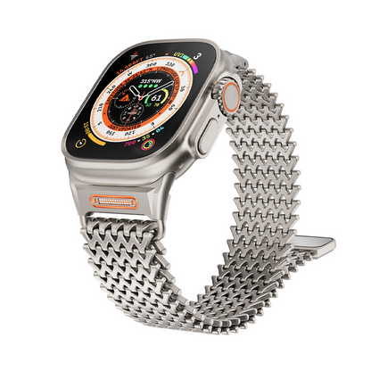 【粗めメッシュ】ジャグドメタルマグネットバンド【アップルウォッチ】