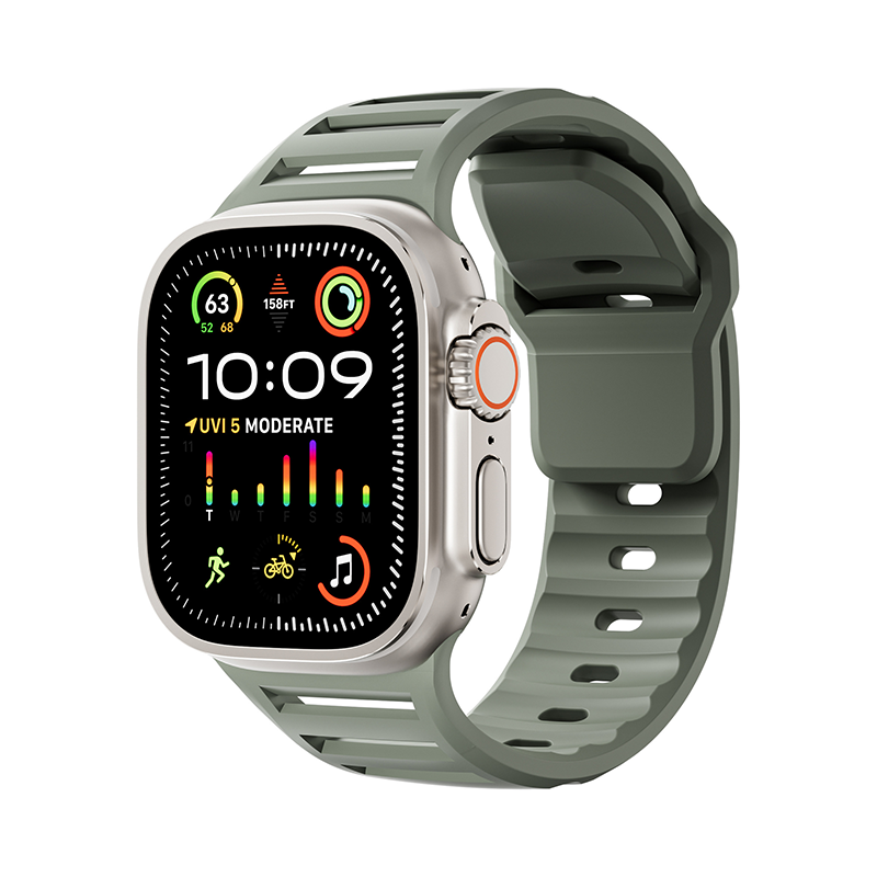 Lightweight and comfortable soft silicone Breeze band for Apple Watch