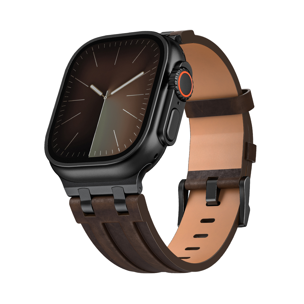 【男前レザー】デュアルラインレザーバンド【アップルウォッチ】