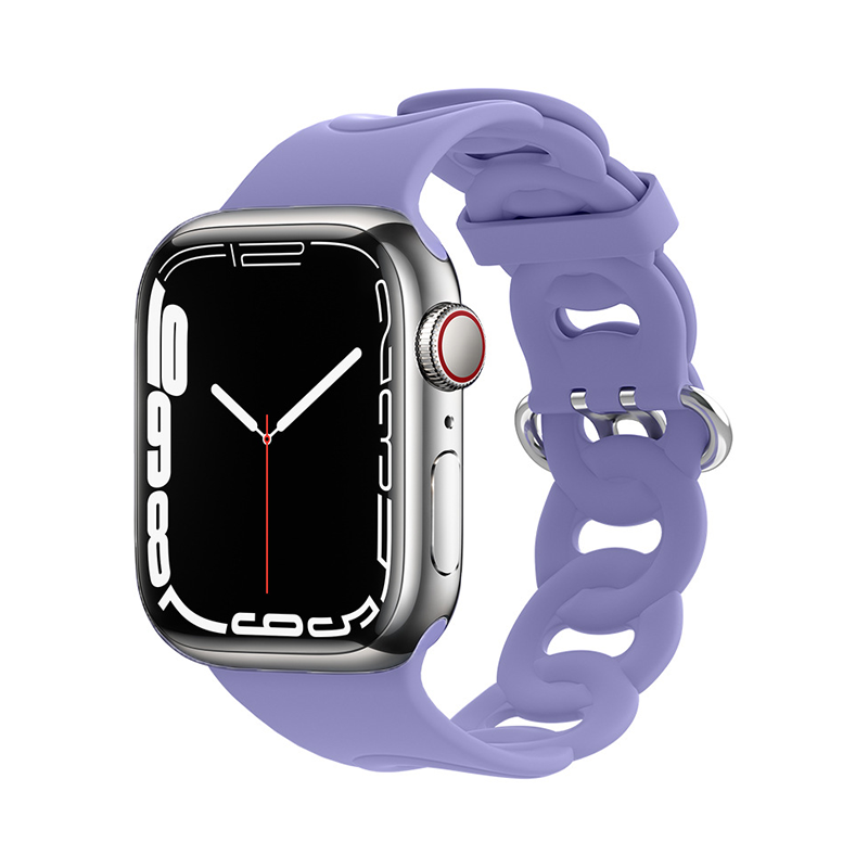 【個性派スタイル】リングホールシリコンバンド【アップルウォッチ】