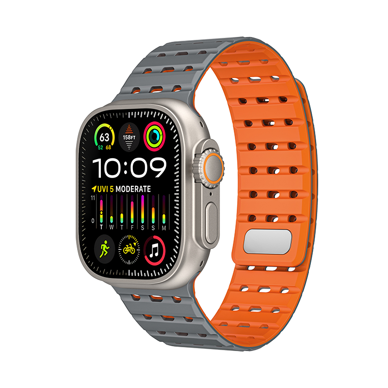 [8 colors available] Magnetic fit silicone band [Apple Watch]