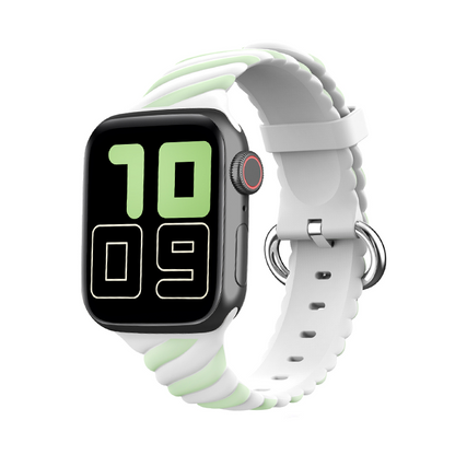 [10 colors available] 2-color twisted silicone band [Apple Watch]