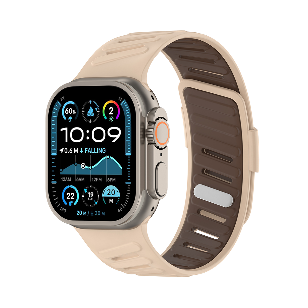 【15色展開】バイカラーベントシリコンバンド【アップルウォッチ】