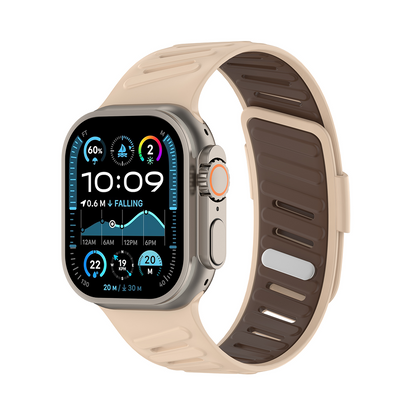 【15色展開】バイカラーベントシリコンバンド【アップルウォッチ】