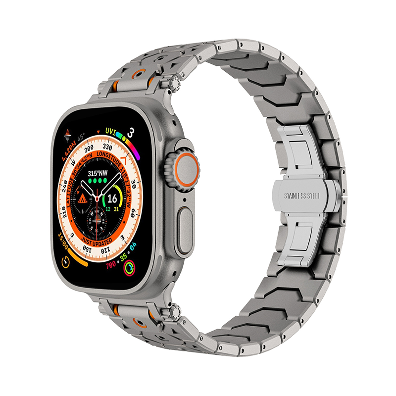 [Unique Design] Octagonal Stainless Steel Band [Apple Watch]