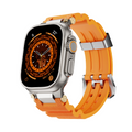 [Latest Model] Metal Gear Silicone Band [Apple Watch]