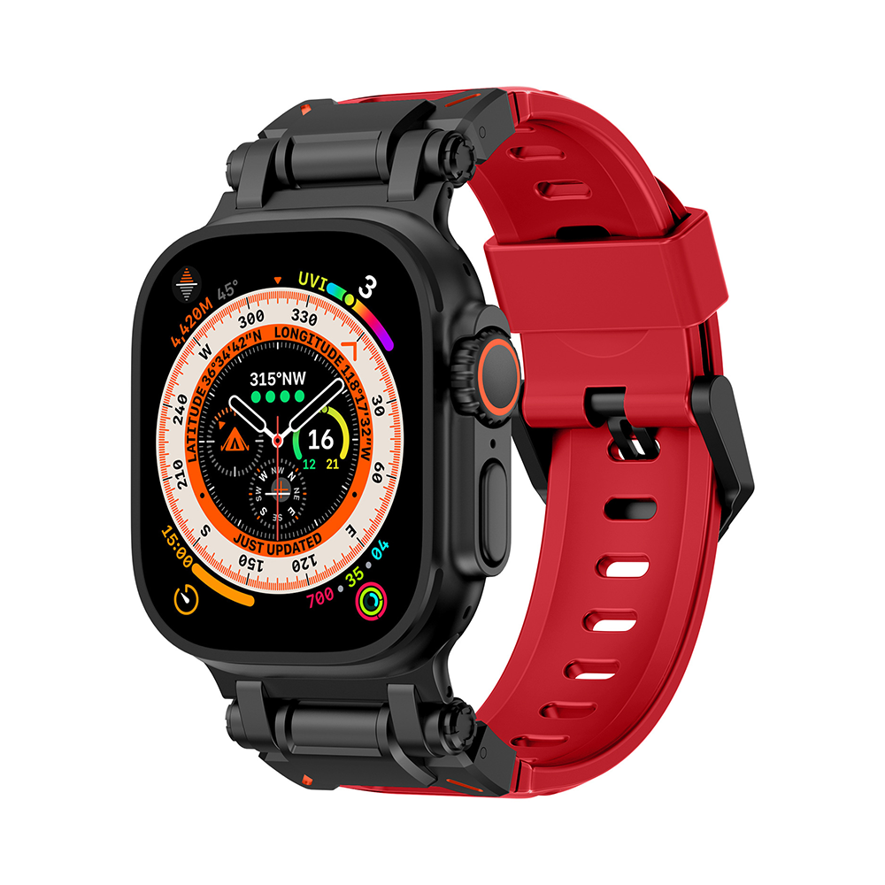 【レアカラー登場】ハイブリッドメタルラバーバンド【アップルウォッチ】