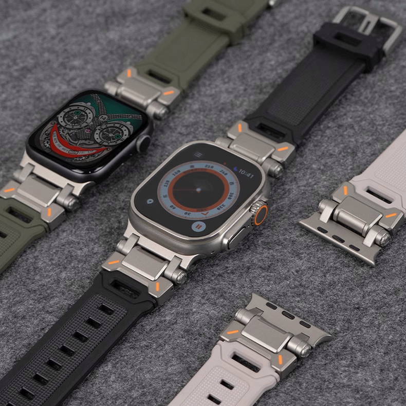 [10 colors available] Stainless Connect TPU band [Apple Watch]