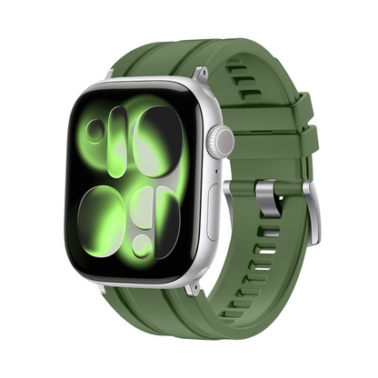 【日常防水対応】ツインラインフッ素ラバーバンド【アップルウォッチ】