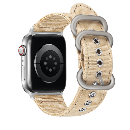 【デニム風素材】トリプルリングキャンバスバンド【アップルウォッチ】