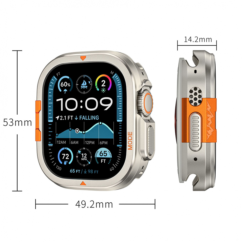 [Glass-free double-sided protection] Mountain Gear Titanium Frame [Apple Watch]