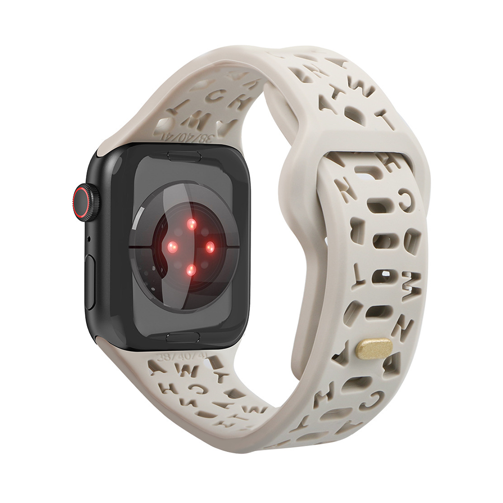 [11 colors available] Typographic silicone band [Apple Watch]