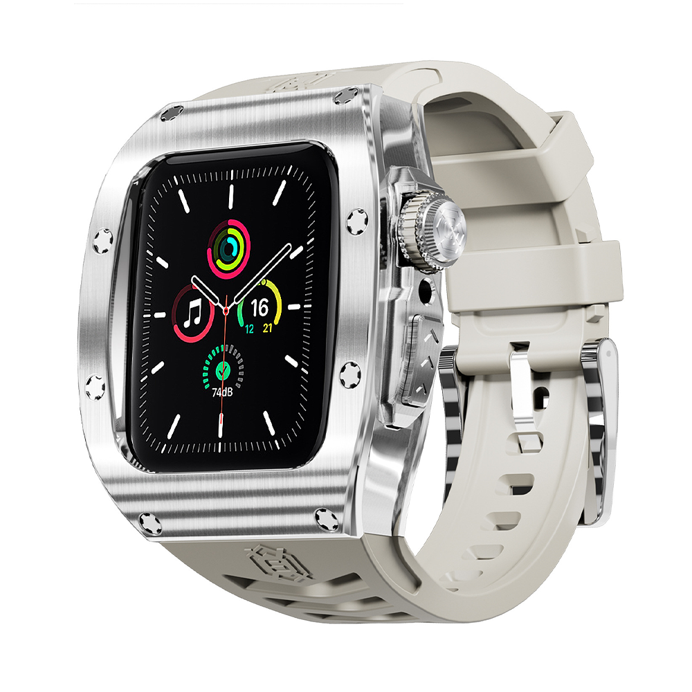 [4 colors available] Protective metal case integrated band [Apple Watch]