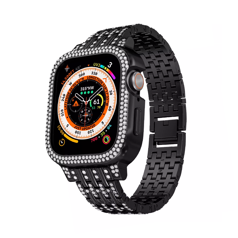 [Integrated Case, Available in 4 Colors] Luxury Stud Band [Apple Watch]