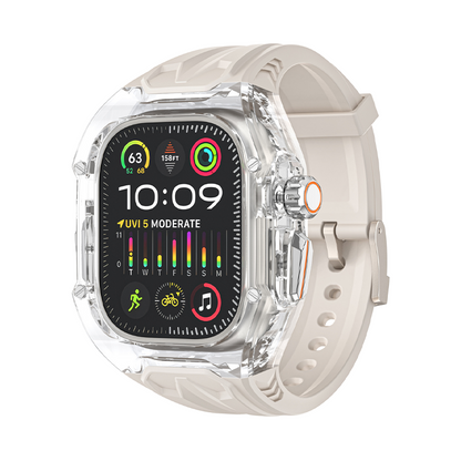 [6 colors available with integrated case] Crystal Explorer TPU band [Apple Watch]