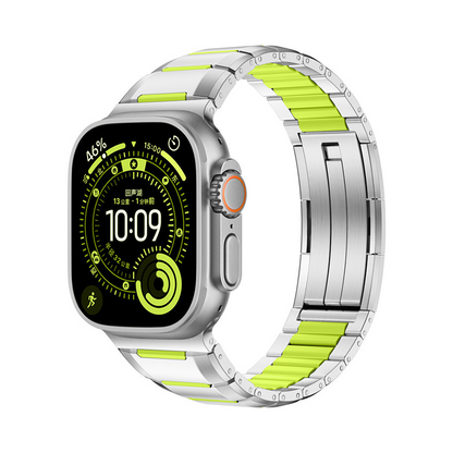 【未来的デザイン】ハイブリッドメタルリンクバンド【アップルウォッチ】