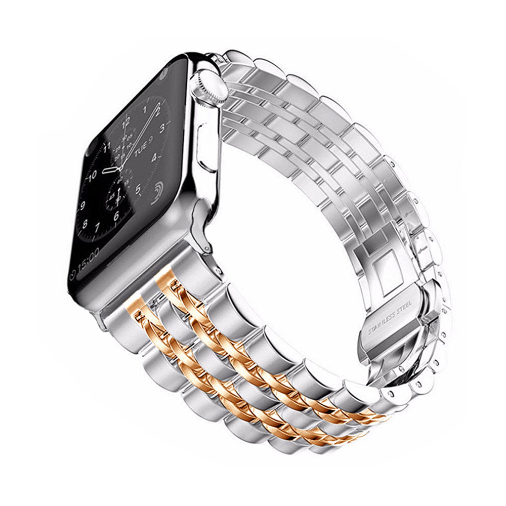 【高級感を纏う】ツインラインステンレスバンド【アップルウォッチ】