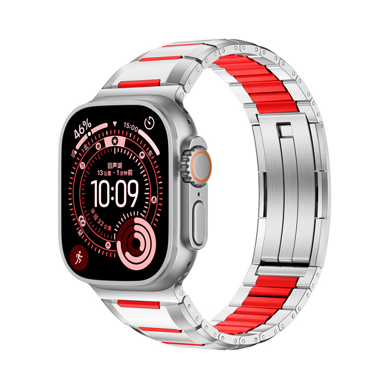 【未来的デザイン】ハイブリッドメタルリンクバンド【アップルウォッチ】