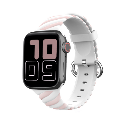 [10 colors available] 2-color twisted silicone band [Apple Watch]