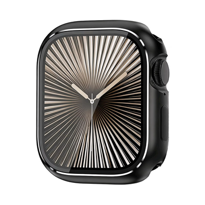 【ガラス付き両面保護】プレミアムメタルバンパーケース【アップルウォッチ】