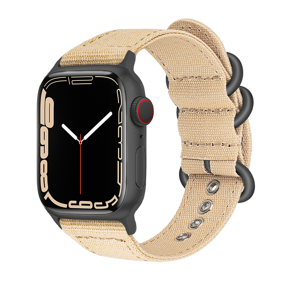 【デニム風素材】トリプルリングキャンバスバンド【アップルウォッチ】