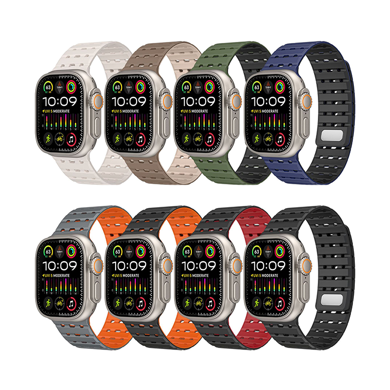 [8 colors available] Magnetic fit silicone band [Apple Watch]