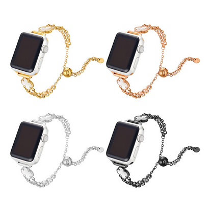 【大人可愛い】クローバーチェーンメタルバンド【アップルウォッチ】