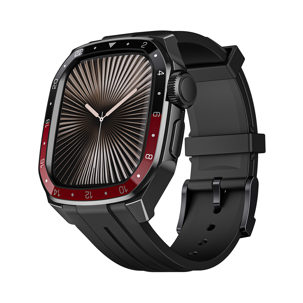 [Series 10/11 Exclusive] Premium Bezel Silicone Band [Apple Watch]