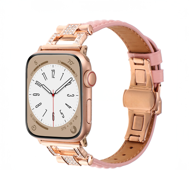 [Brilliant Design] Metal Leather Blend Band [Apple Watch]